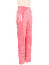 Bill Blass Pink Sequin Trousers Bottom arcadeshops.com