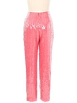 Bill Blass Pink Sequin Trousers Bottom arcadeshops.com