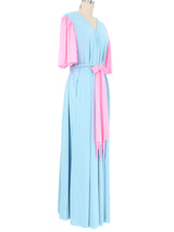 1960s Sky Blue Ruffle Trim Duster Jacket arcadeshops.com