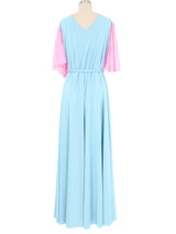 1960s Sky Blue Ruffle Trim Duster Jacket arcadeshops.com