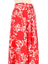 Malcolm Starr Red Floral Palazzo Pants Bottom arcadeshops.com