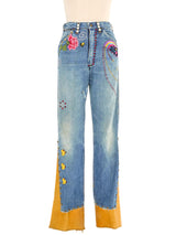 1970s Customized Flare Denim Bottom arcadeshops.com