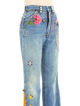 1970s Customized Flare Denim Bottom arcadeshops.com