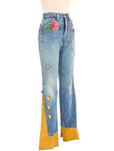 1970s Customized Flare Denim Bottom arcadeshops.com