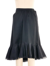 Yves Saint Laurent Ruffle Lace Skirt Ensemble Suit arcadeshops.com