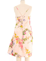 Bill Blass Ruched Taffeta Floral Cocktail Dress Dress arcadeshops.com