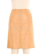 1998 Paco Rabanne Whipstitch Leather Ensemble Suit arcadeshops.com