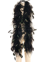 Black Ostrich Feather Boa Accessory arcadeshops.com