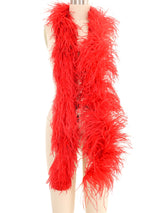 Red Ostrich Feather Boa Accessory arcadeshops.com