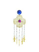 Goldtone Filigree Beaded Fringe Earrings Accessory arcadeshops.com