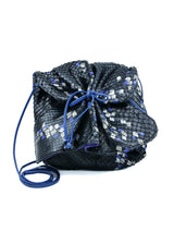 Carlos Falchi Black Painted Snakeskin Buffalo Bag Accessory arcadeshops.com