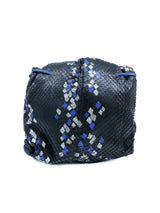 Carlos Falchi Black Painted Snakeskin Buffalo Bag Accessory arcadeshops.com