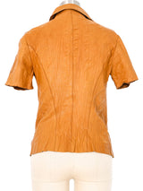 2013 Roberto Cavalli Wrinkled Leather Top Top arcadeshops.com