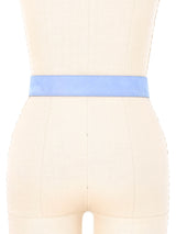 Escada Sky Blue Suede Charm Belt Accessory arcadeshops.com