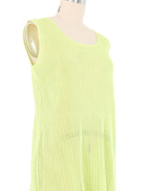 Issey Miyake Pleats Please Neon Mesh Tunic Top arcadeshops.com