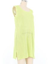 Issey Miyake Pleats Please Neon Mesh Tunic Top arcadeshops.com