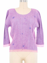 Issey Miyake Pleats Please Lavender Pleated Layer Top Top arcadeshops.com
