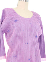 Issey Miyake Pleats Please Lavender Pleated Layer Top Top arcadeshops.com