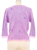 Issey Miyake Pleats Please Lavender Pleated Layer Top Top arcadeshops.com