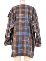 Issey Miyake Plantation Plaid Tunic Top arcadeshops.com