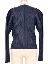 Issey Miyake Pleats Please Patterned Navy Jacket Jacket arcadeshops.com