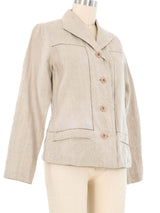 Issey Miyake Beige Linen Blazer Jacket arcadeshops.com