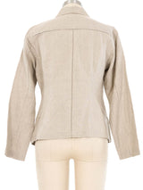 Issey Miyake Beige Linen Blazer Jacket arcadeshops.com