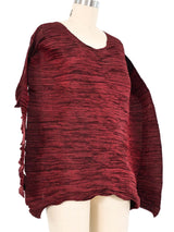 1993 Issey Miyake Burgundy Blouse Top arcadeshops.com