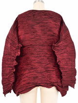 1993 Issey Miyake Burgundy Blouse Top arcadeshops.com