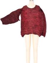 1993 Issey Miyake Burgundy Blouse Top arcadeshops.com
