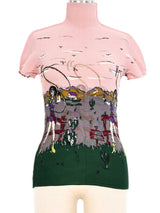 Issey Miyake Cowgirl Printed Top Top arcadeshops.com