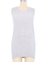 Issey Miyake Grey Pleat Top Top arcadeshops.com