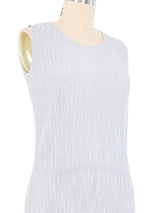 Issey Miyake Grey Pleat Top Top arcadeshops.com