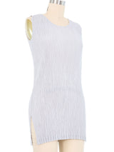 Issey Miyake Grey Pleat Top Top arcadeshops.com