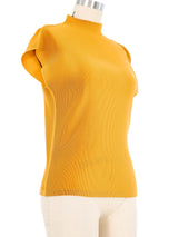 Issey Miyake Pleats Please Mustard Pleat Top Top arcadeshops.com