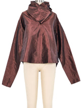 Romeo Gigli Metallic Cowl Neck Top Top arcadeshops.com