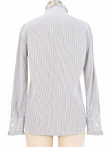 Celine Pinstripe Button Up Shirt Top arcadeshops.com