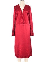 Maison Margiela Crimson Satin Dress Dress arcadeshops.com