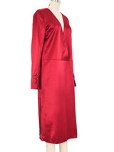 Maison Margiela Crimson Satin Dress Dress arcadeshops.com