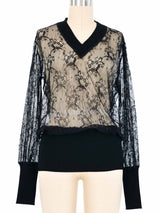 Jean Paul Gaultier Lace Sweatshirt Top arcadeshops.com