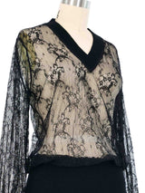 Jean Paul Gaultier Lace Sweatshirt Top arcadeshops.com