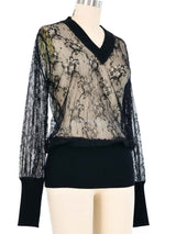 Jean Paul Gaultier Lace Sweatshirt Top arcadeshops.com