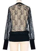 Jean Paul Gaultier Lace Sweatshirt Top arcadeshops.com