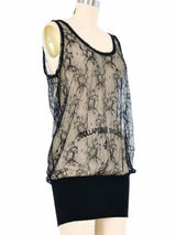 Jean Paul Gaultier Lace Sleeveless Top Top arcadeshops.com