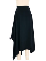 Y's Black Grommet Wrap Skirt Bottom arcadeshops.com