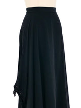 Y's Black Grommet Wrap Skirt Bottom arcadeshops.com