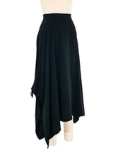 Y's Black Grommet Wrap Skirt Bottom arcadeshops.com