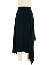 Y's Black Grommet Wrap Skirt Bottom arcadeshops.com