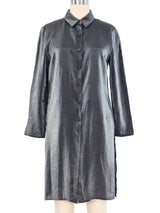 Krizia Silver Metallic Tunic Top arcadeshops.com