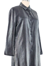 Krizia Silver Metallic Tunic Top arcadeshops.com